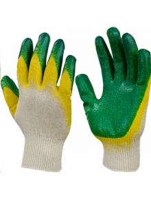 Перчатки вязанные трикотажные с 2-м латексным покрытием